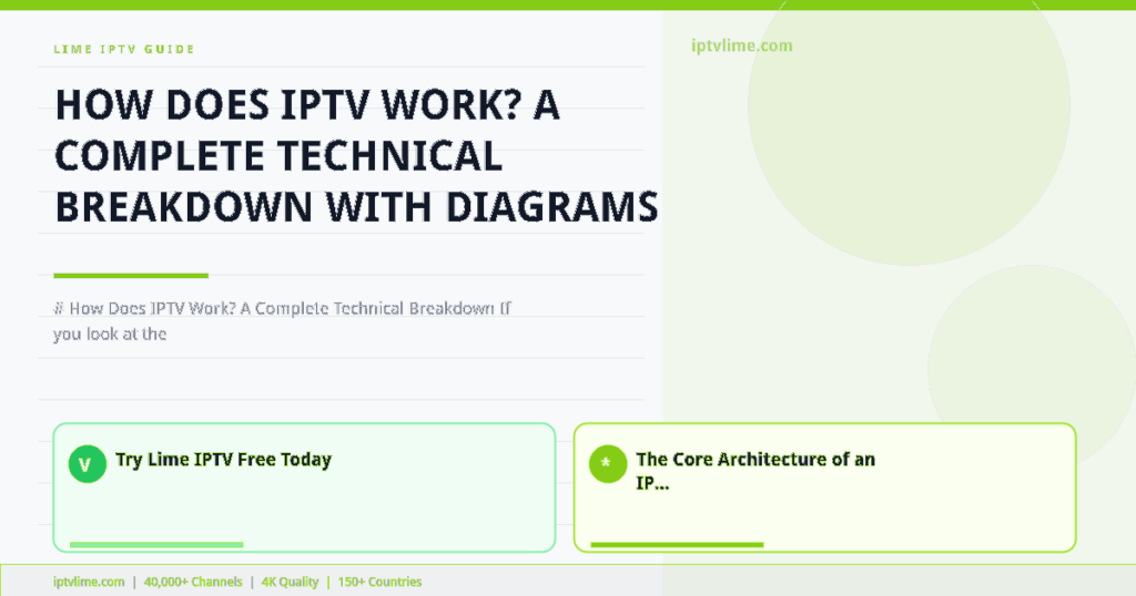 Lime IPTV — How Does IPTV Work? A Complete Technical Breakdown with Diagrams