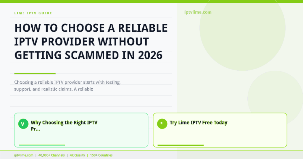 Lime IPTV — How to Choose a Reliable IPTV Provider Without Getting Scammed in 2026