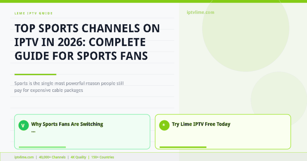 Lime IPTV — Top Sports Channels on IPTV in 2026: Complete Guide for Sports Fans