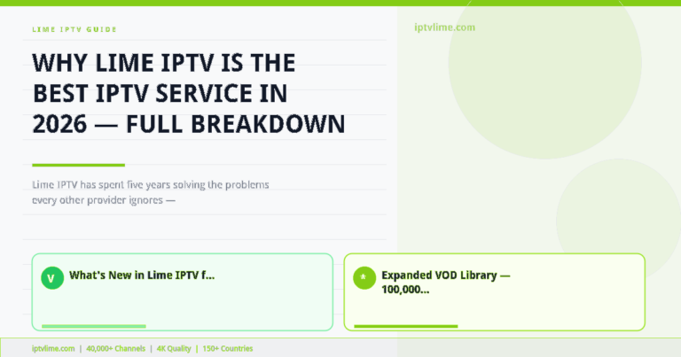 Lime IPTV — Why Lime IPTV is the Best IPTV Service in 2026 — Full Breakdown