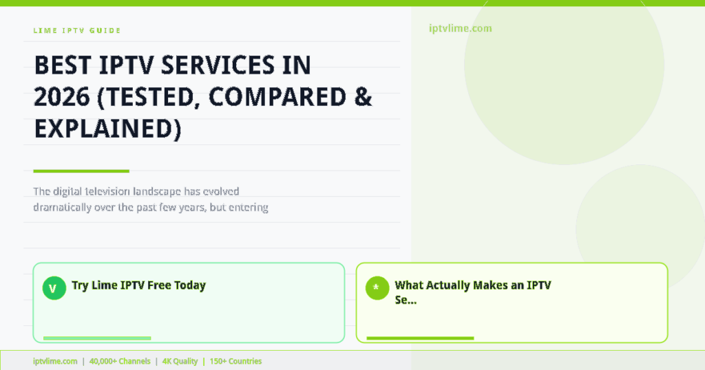 Lime IPTV — Best IPTV Services in 2026 (Tested, Compared & Explained)