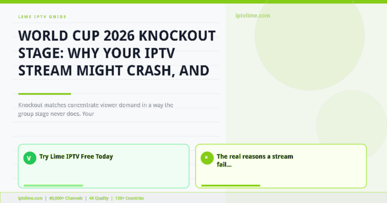 Lime IPTV — World Cup 2026 knockout stage: why your IPTV stream might crash, and how to prep