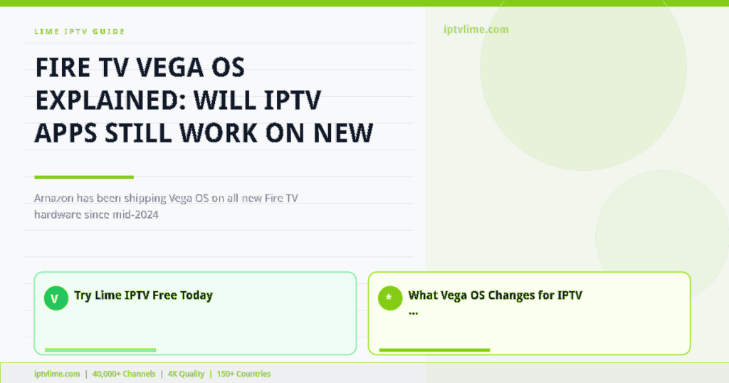 Lime IPTV — Fire TV Vega OS Explained: Will IPTV Apps Still Work on New Firesticks in 2026?