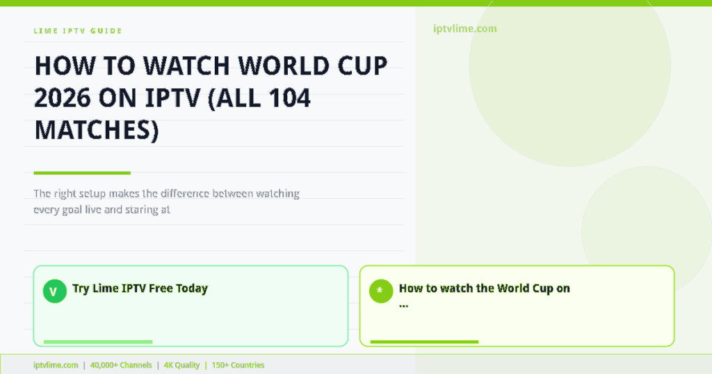 Lime IPTV — How to Watch World Cup 2026 on IPTV (All 104 Matches)
