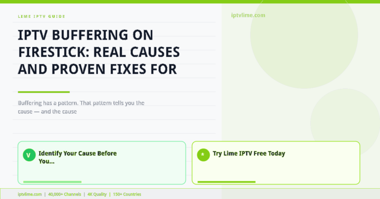 Lime IPTV — IPTV Buffering on Firestick: Real Causes and Proven Fixes for Smoother Streaming