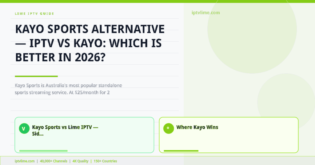 Lime IPTV — Kayo Sports Alternative — IPTV vs Kayo: Which is Better in 2026?