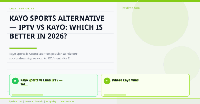 Lime IPTV — Kayo Sports Alternative — IPTV vs Kayo: Which is Better in 2026?