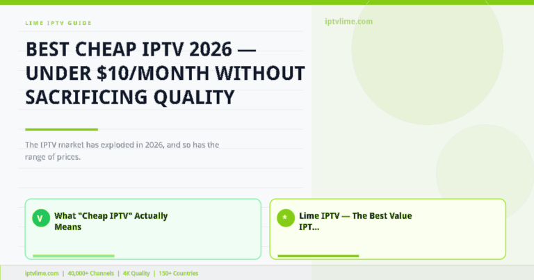 Lime IPTV — Best Cheap IPTV 2026 — Under $10/Month Without Sacrificing Quality