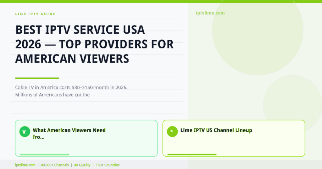 Lime IPTV — Best IPTV Service USA 2026 — Top Providers for American Viewers