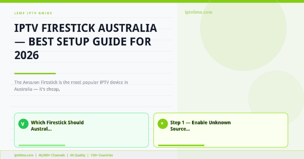 Lime IPTV — IPTV Firestick Australia — Best Setup Guide for 2026