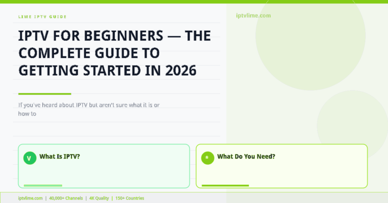 Lime IPTV — IPTV for Beginners — The Complete Guide to Getting Started in 2026