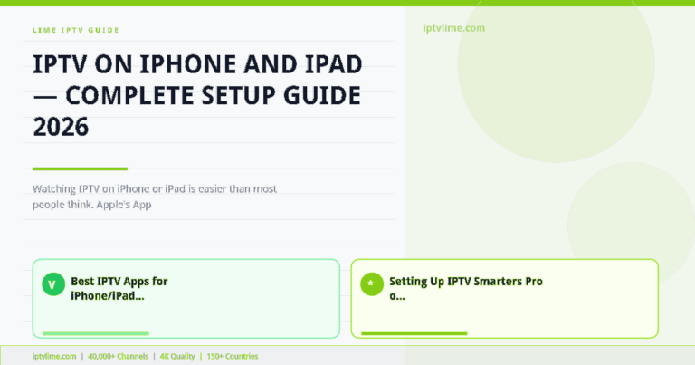 Lime IPTV — IPTV on iPhone and iPad — Complete Setup Guide 2026