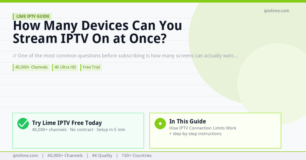 Lime IPTV — How Many Devices Can You Stream IPTV On at Once?
