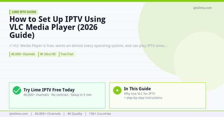Lime IPTV — How to Set Up IPTV Using VLC Media Player (2026 Guide)