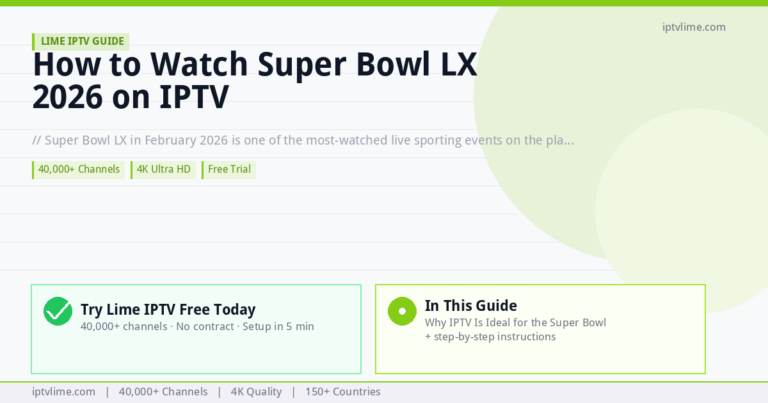 Lime IPTV — How to Watch Super Bowl LX 2026 on IPTV
